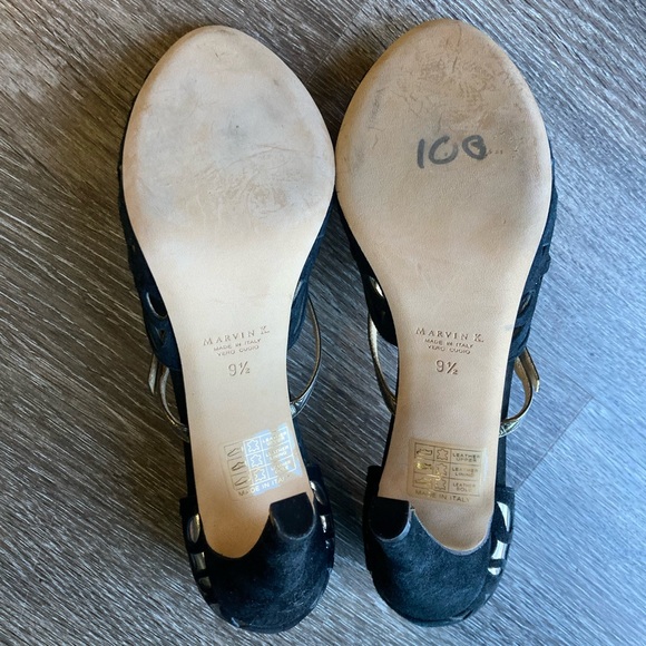 Italian Leather Peep Toe Heels - Picture 6 of 8